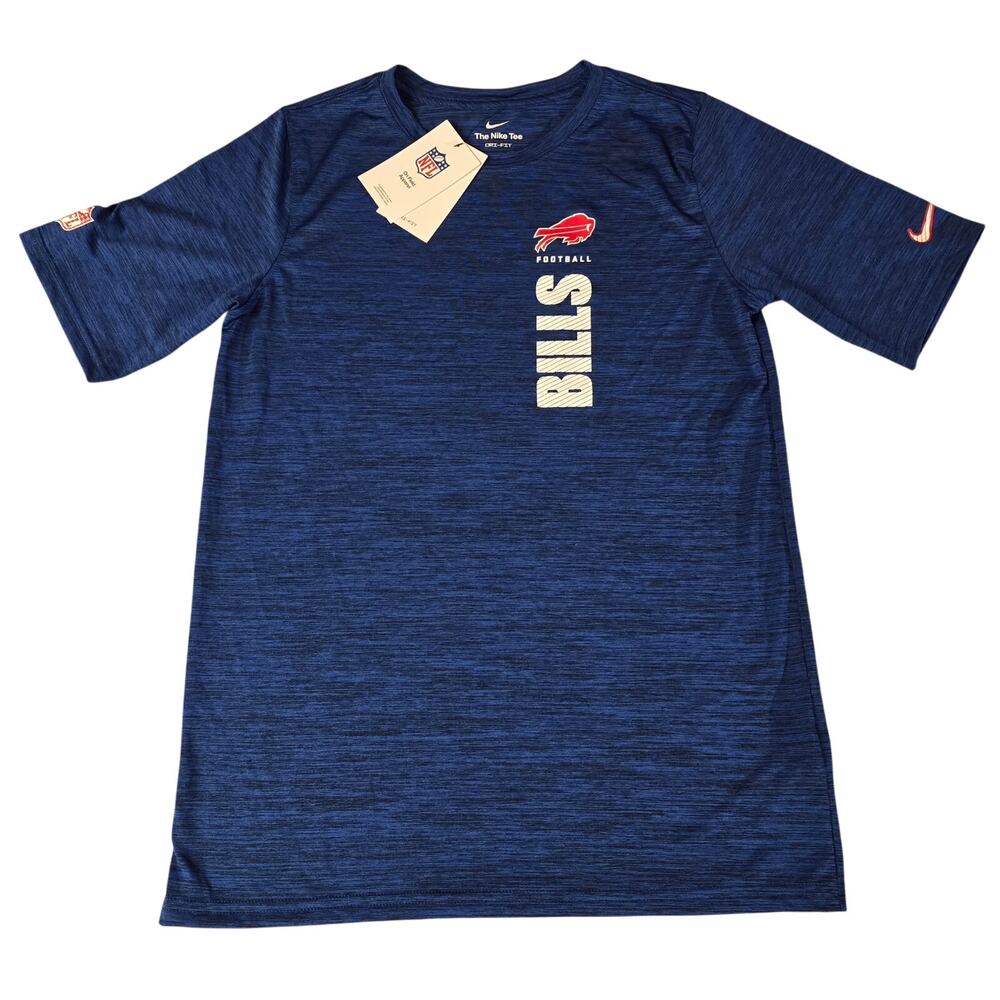 Nike Buffalo Bills Shirt Youth XL 18/20 Dri-Fit Blue NFL Football Tee NWT